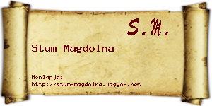 Stum Magdolna névjegykártya